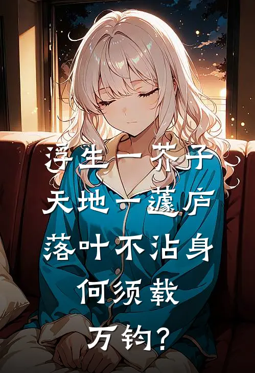 浮生一芥子,天地一蘧庐。落叶不沾身,何须载万钧?